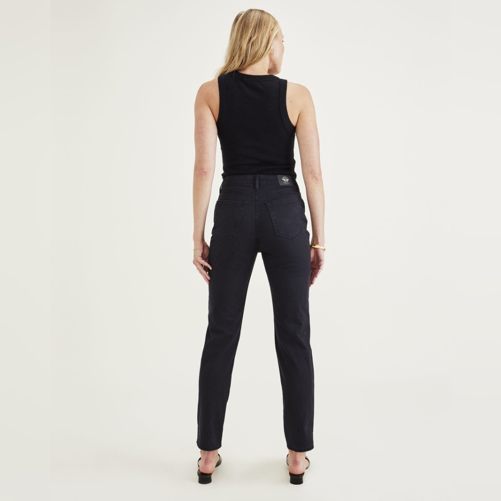 Dockers NWT 5-Pocket, High Slim Fit Pants Black- Sz 25 - Picture 2 of 10